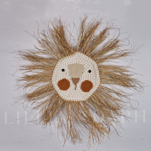 ILA Y ELA Giant Crochet Lion Tobacco