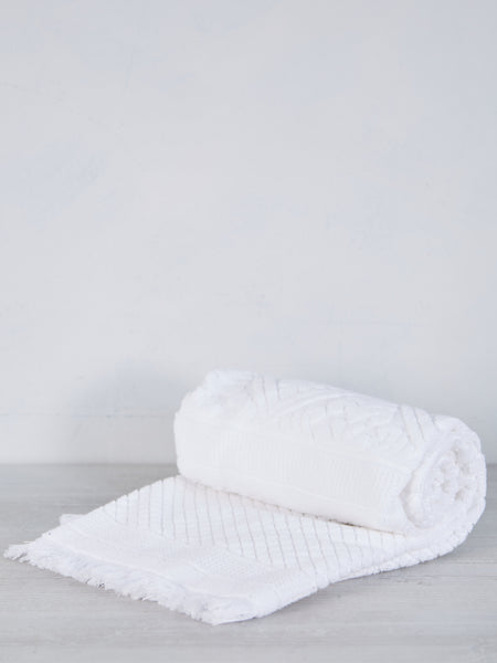 Small Bath Towel In Crisp White