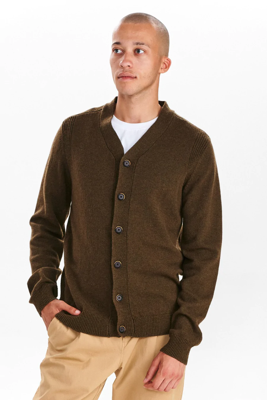 Forest Night Aksvend Lambswool Cardigan 900971 4084