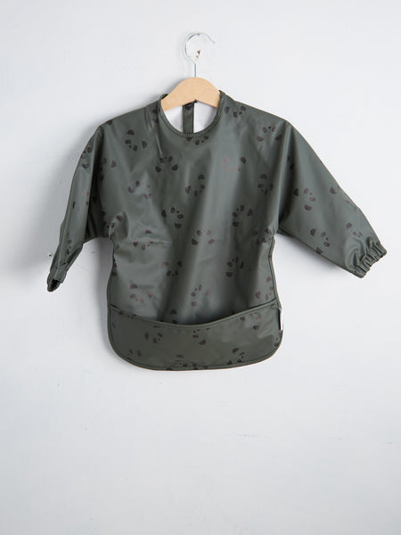 Merle Recycled Polyester Cape Bib In Hunter Green Panda