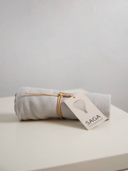 Vidar Organic Cotton Muslin Cloth In Silver Grey