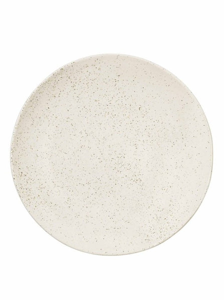 Nordic Vanilla Large Stoneware Dinner Plate