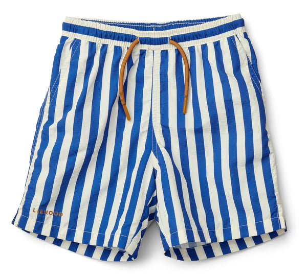 Per Long Swim Shorts - Surf Blue Stripe