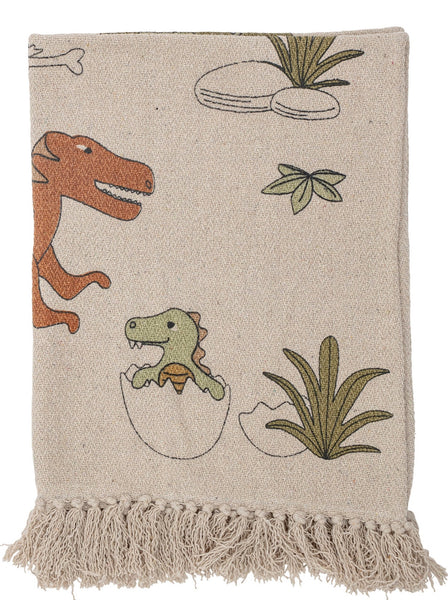 Maurice Dinosaur Print Recycled Throw