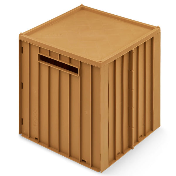 Elijah Storage Box With Lid - Golden Caramel