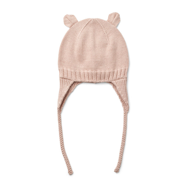 Violet Organic Cotton Baby Bonnet - Rose