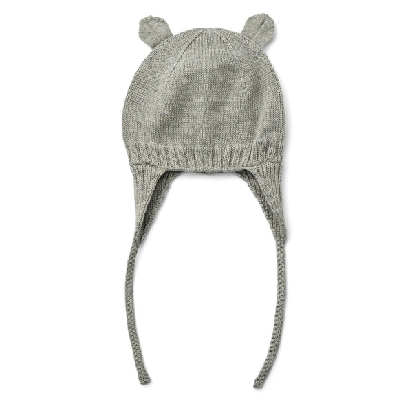 Violet Organic Cotton Baby Bonnet - Grey Melange