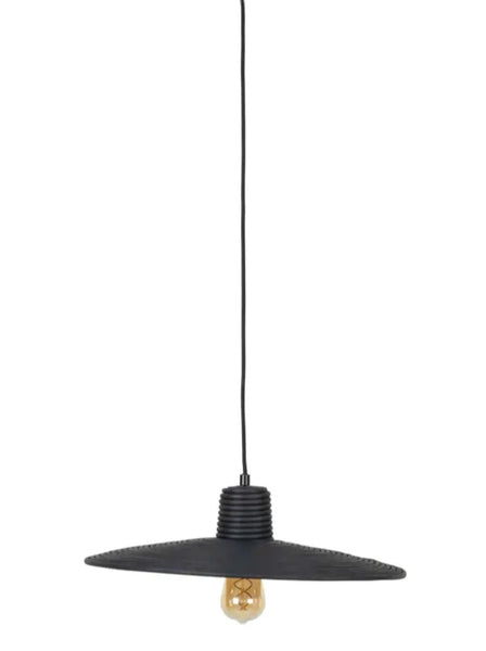 Zuiver Balance Black Rattan Pendant Lamp - Medium