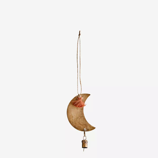 Madam Stoltz Iron Hanging Moon with Bell