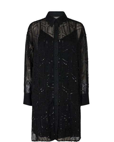 Leela Sequin Shirt Dress