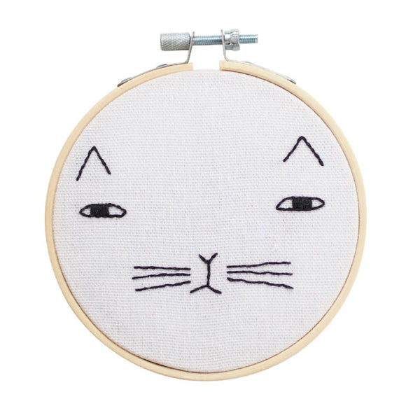 Mog The Cat Embroidery Kit By Cotton Clara