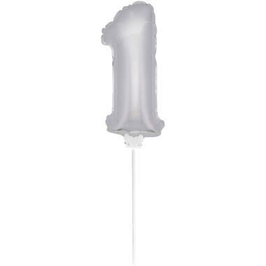 Folat Figure Balloon Xs Silver Number 1 - 36cm