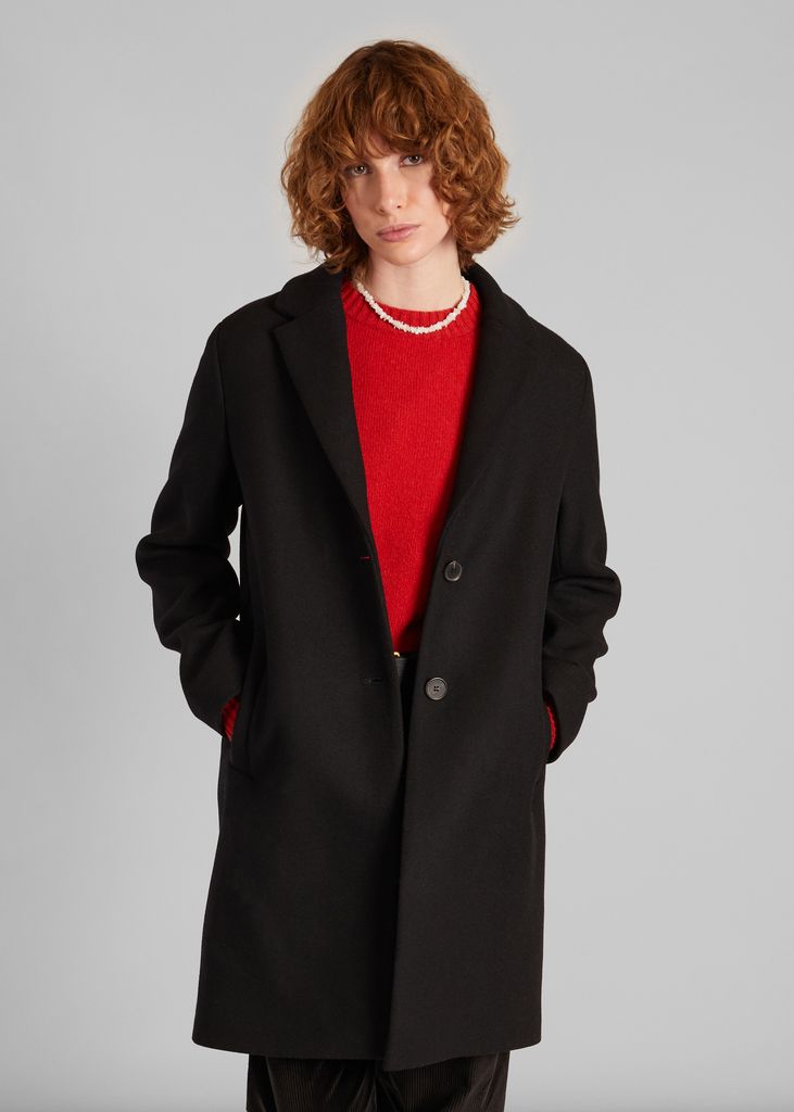 L’Exception Paris Straight Coat In New Wool Made In France