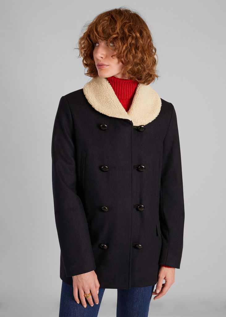 L’Exception Paris Canadian Wool And Sheepskin Collar Made In France