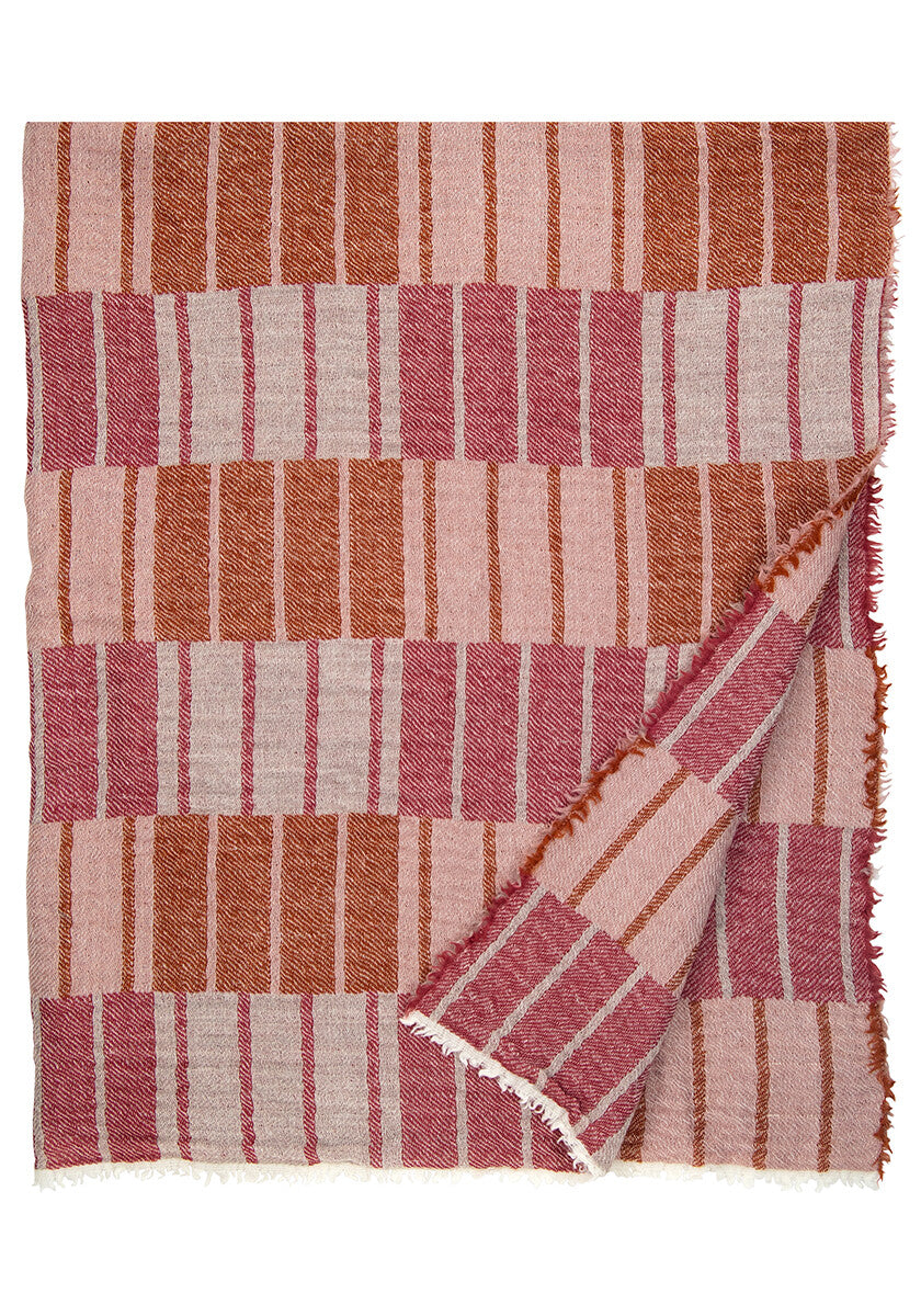 Lapuan Kankurit Soft Wool Woven Blanket - Red Cinnamon