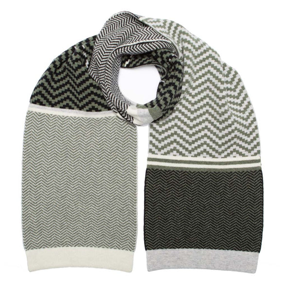 Green Thomas Knitwear Pixel - Blanket Scarf Khaki Mix