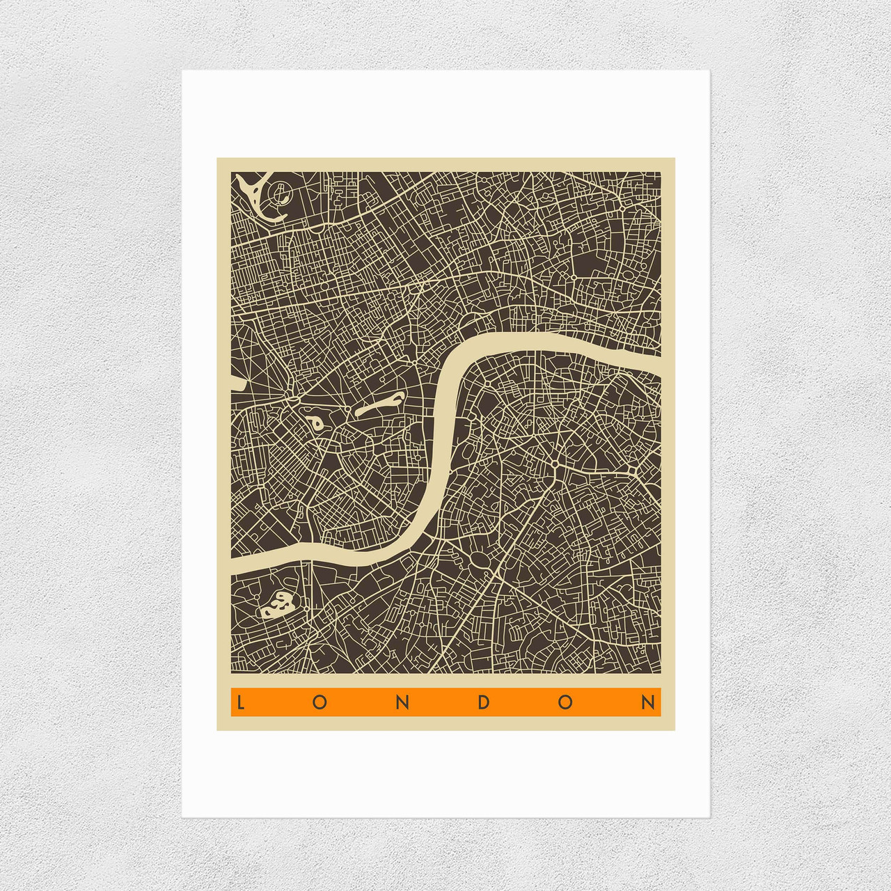 East End Prints  London Map A3 Print