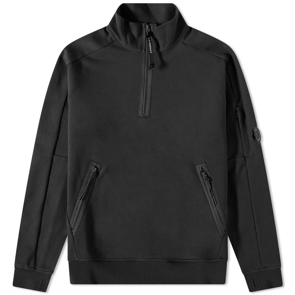 Arm Lens Quarter Zip Sweat Black