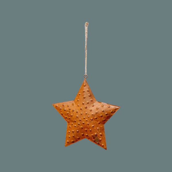 Rust Hammered Iron Decoration - Star