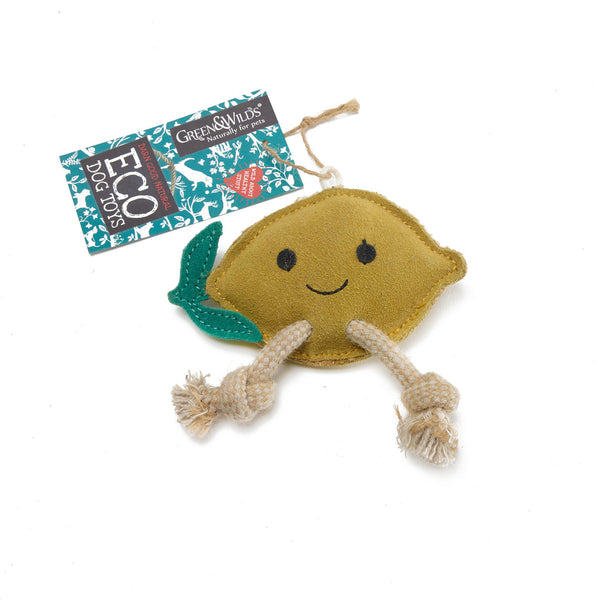 green & wilds Libby The Lemon Eco Dog Toy