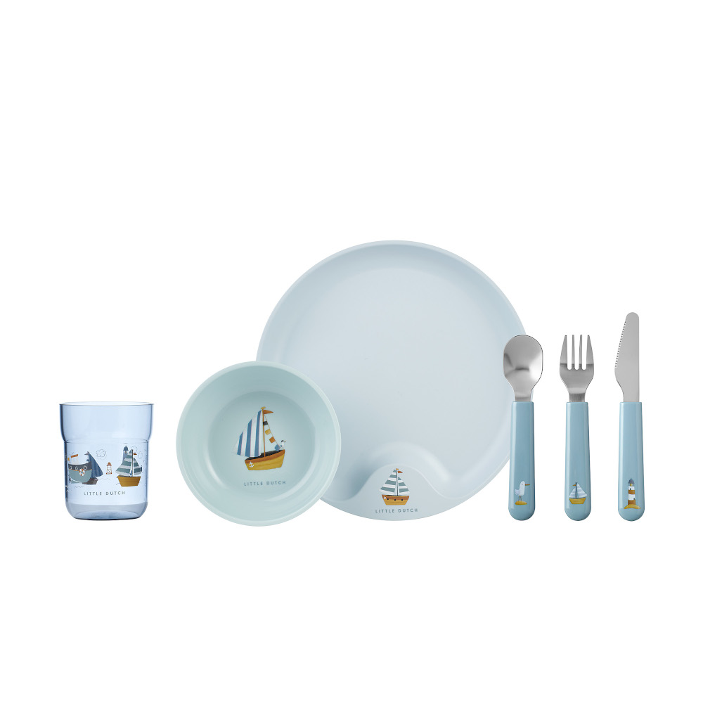 Mepal Childrens Dinnerware Set 6 Pieces - Sailors Bay In Blue