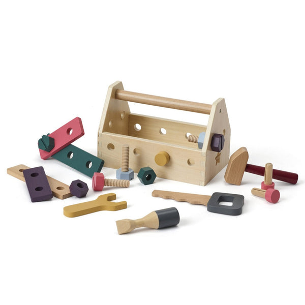 Kids Wooden Tool Box & Tools