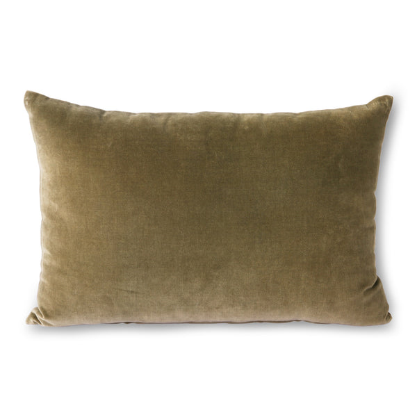 Army Velvet Rectangle Cushion