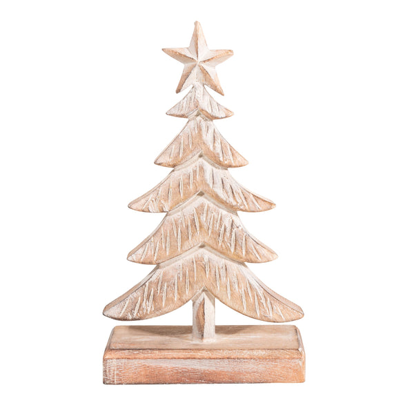 Wooden Tree With Star Decoration