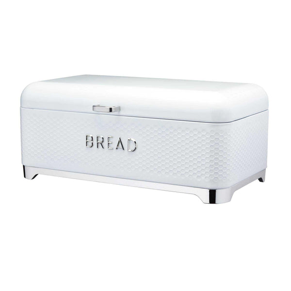 Distinctly Living Large Hex Bread Bin In White, Blue, Silver Or Green