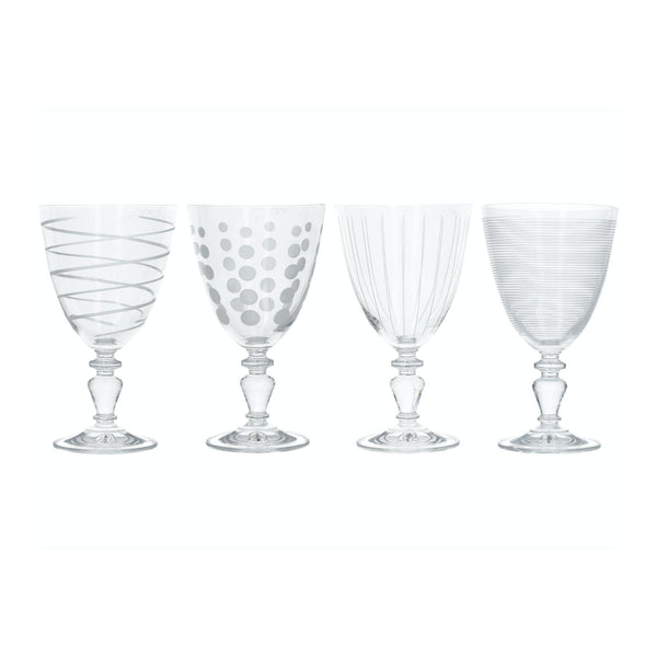 Distinctly Living Deco Wine Glasses Set Of 4