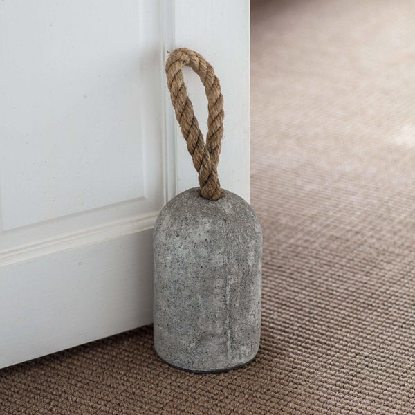 Distinctly Living Rope And Cement Doorstop