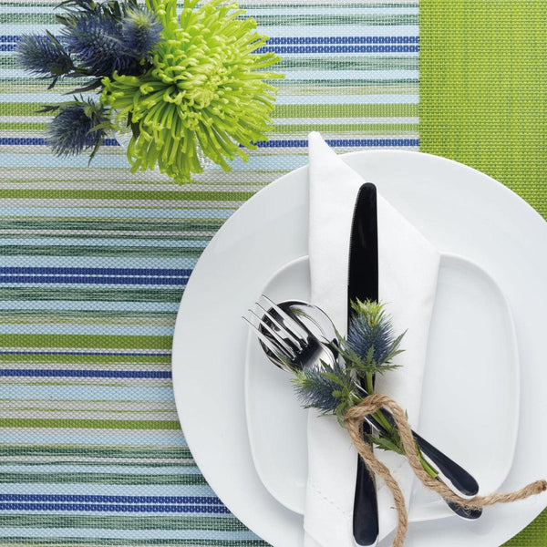 Distinctly Living Green Stripes Easy Clean Placemat