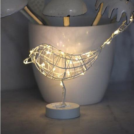 Distinctly Living Light Up And Sparkle Robin - White