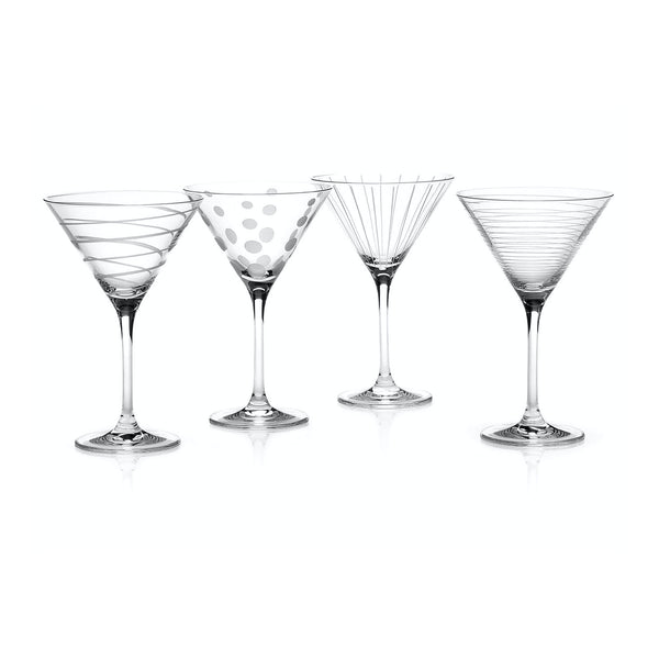 Distinctly Living Deco Martini Glasses - Set Of 4