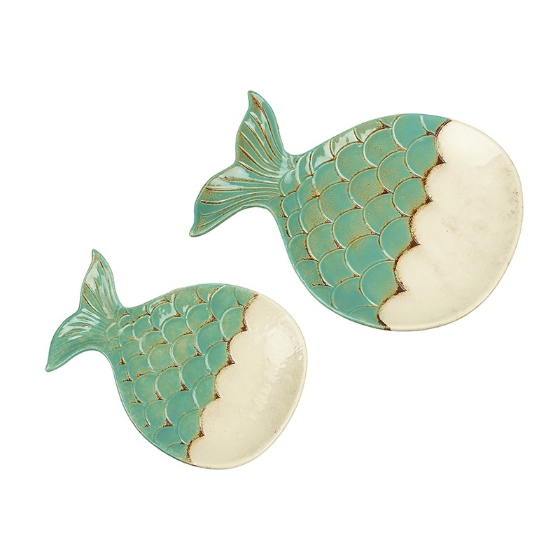 Ceramic Fish Plate Set of 2