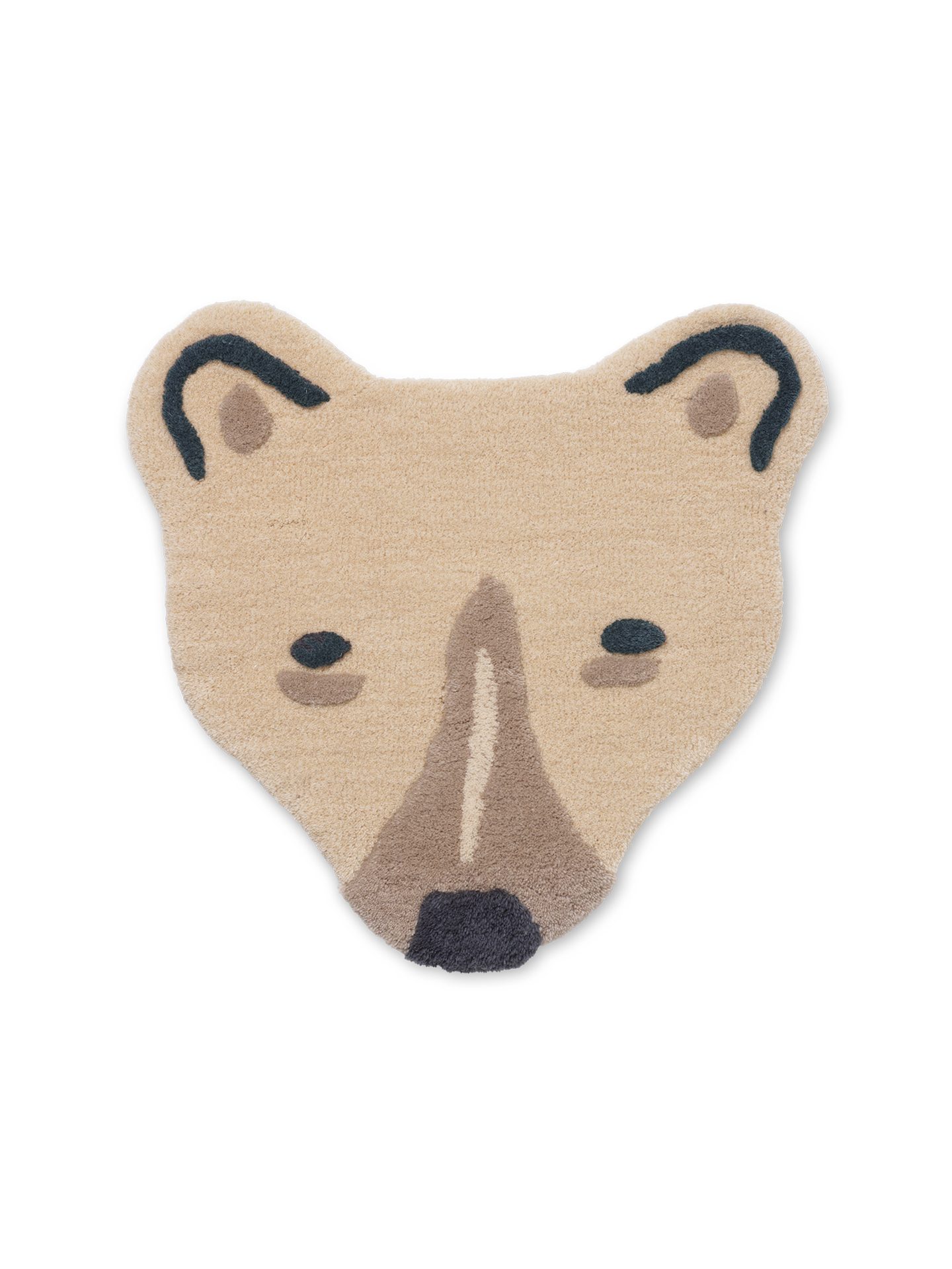 Ferm Living tappeto trapuntato a mano a forma di testa di orso 