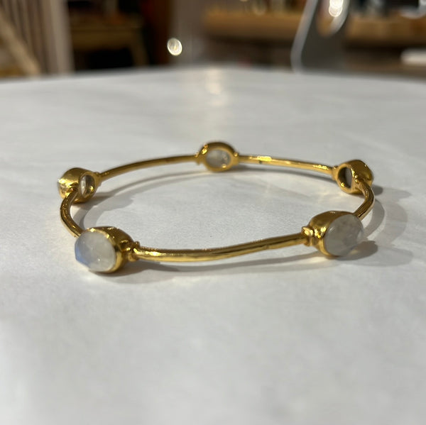 Gold Plated Moonstone Bracelet