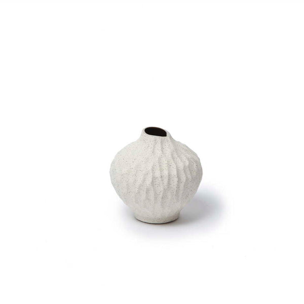 Line Vase | Small | Sand White Cut