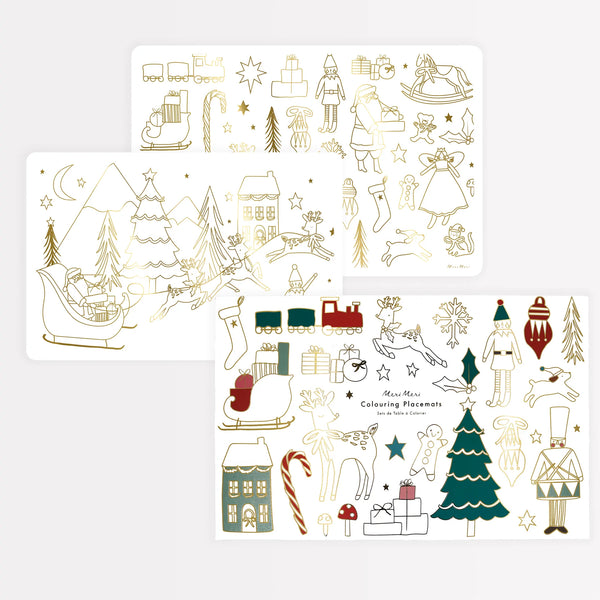 : Christmas Colouring Placemats (x 8)