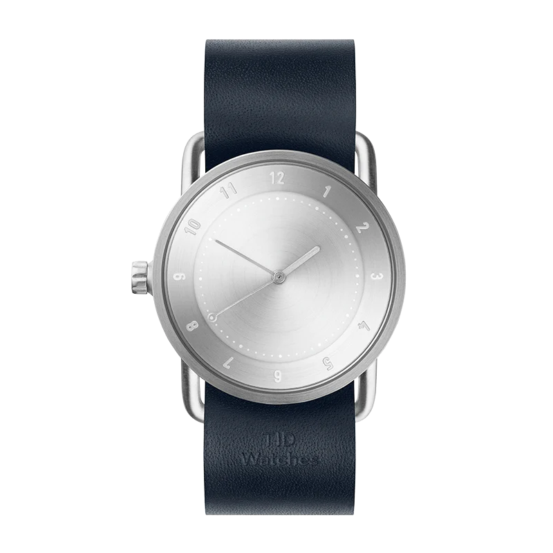 TID Watches No.2 36mm Steel / Navy Leather Wristband