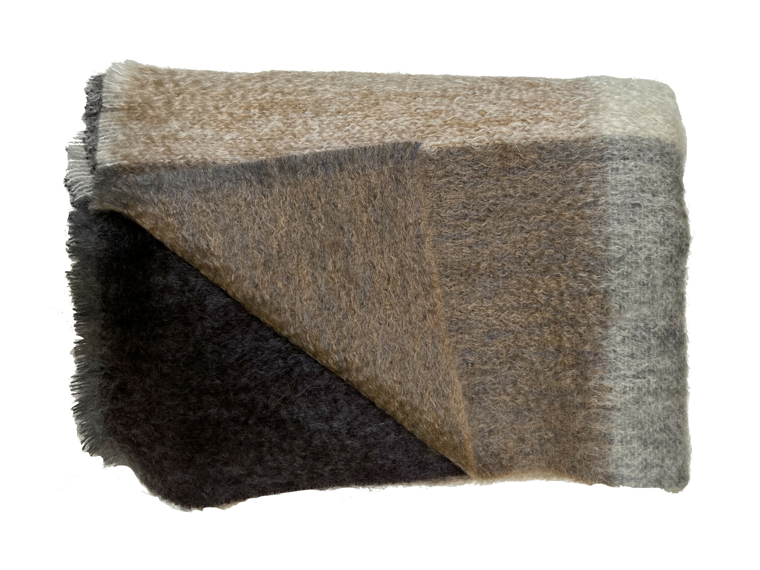 Tonal Beige Mohair Throw