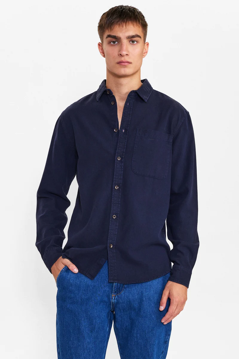 Dark Navy Aklouis Heavy Oxford Shirt 900863 3094