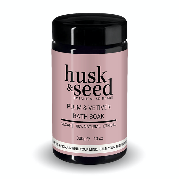 Husk and Seed Skincare Plum & Vetiver Bath Soak - 300g jar