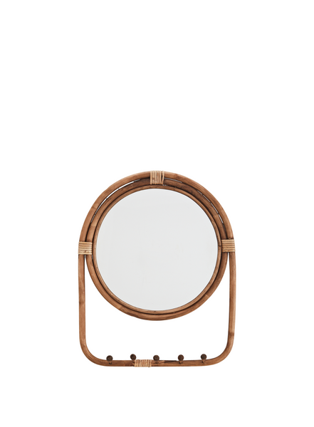 Mirror with Rattan Frame