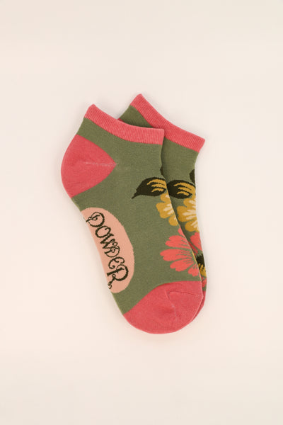 Vintage Floral Trainer Socks