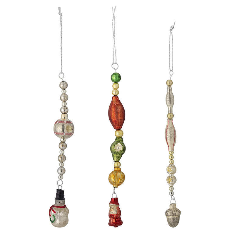Bloomingville Set of 3 Qua Glass Ornaments 