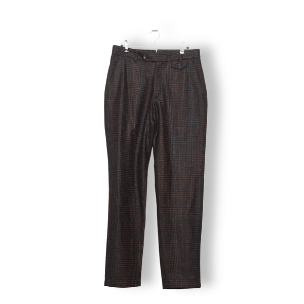 Oliver Spencer Fishtail Trousers Halifax Brown/charcoal