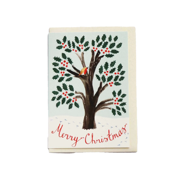 Hadley Paper Goods Holly Tree Cards Pack Of 6
