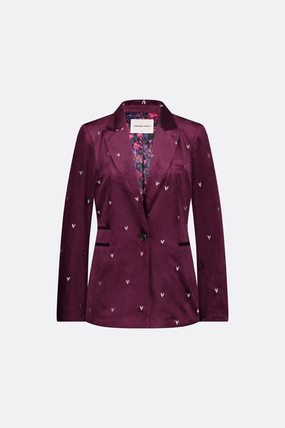 Puck Velvet Blazer Brigitte Bordeaux