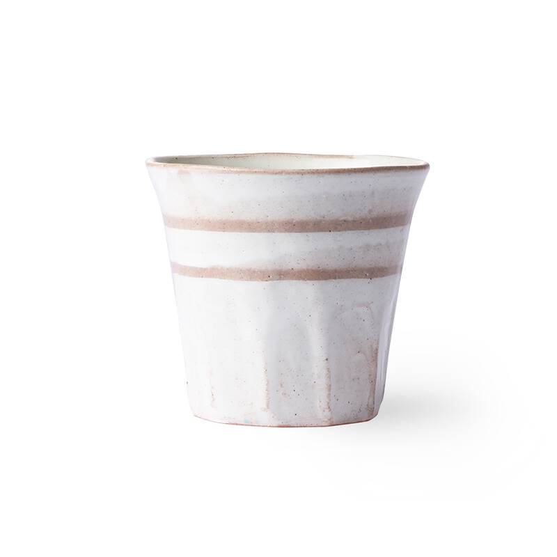 HK Living Mug White/Terra - Bold & Basics Ceramics